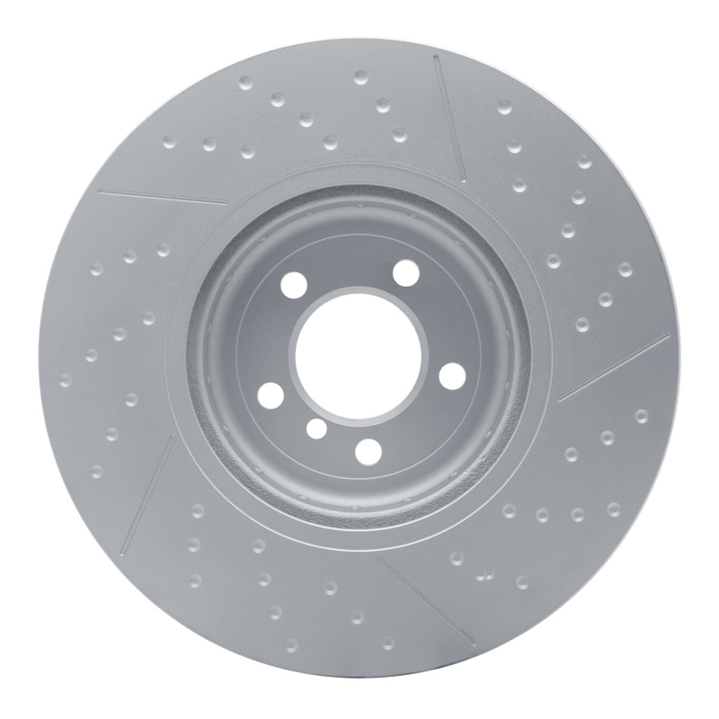 BMW 335i xDrive Brake Rotor (1) - Front - R1 Concepts - Carbon Alloy GeoMET Dimpled & Slotted - `13-`20